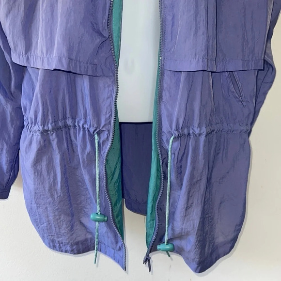 90’a Vintage Retro Purple and Teal Zip Up Windbreaker - Picture 11 of 11